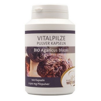AGARICUS BLAZEI Bio Pulver Kapseln