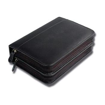 TASCHENAPOTHEKE 120er Leder f.1,5g Gläser schwarz